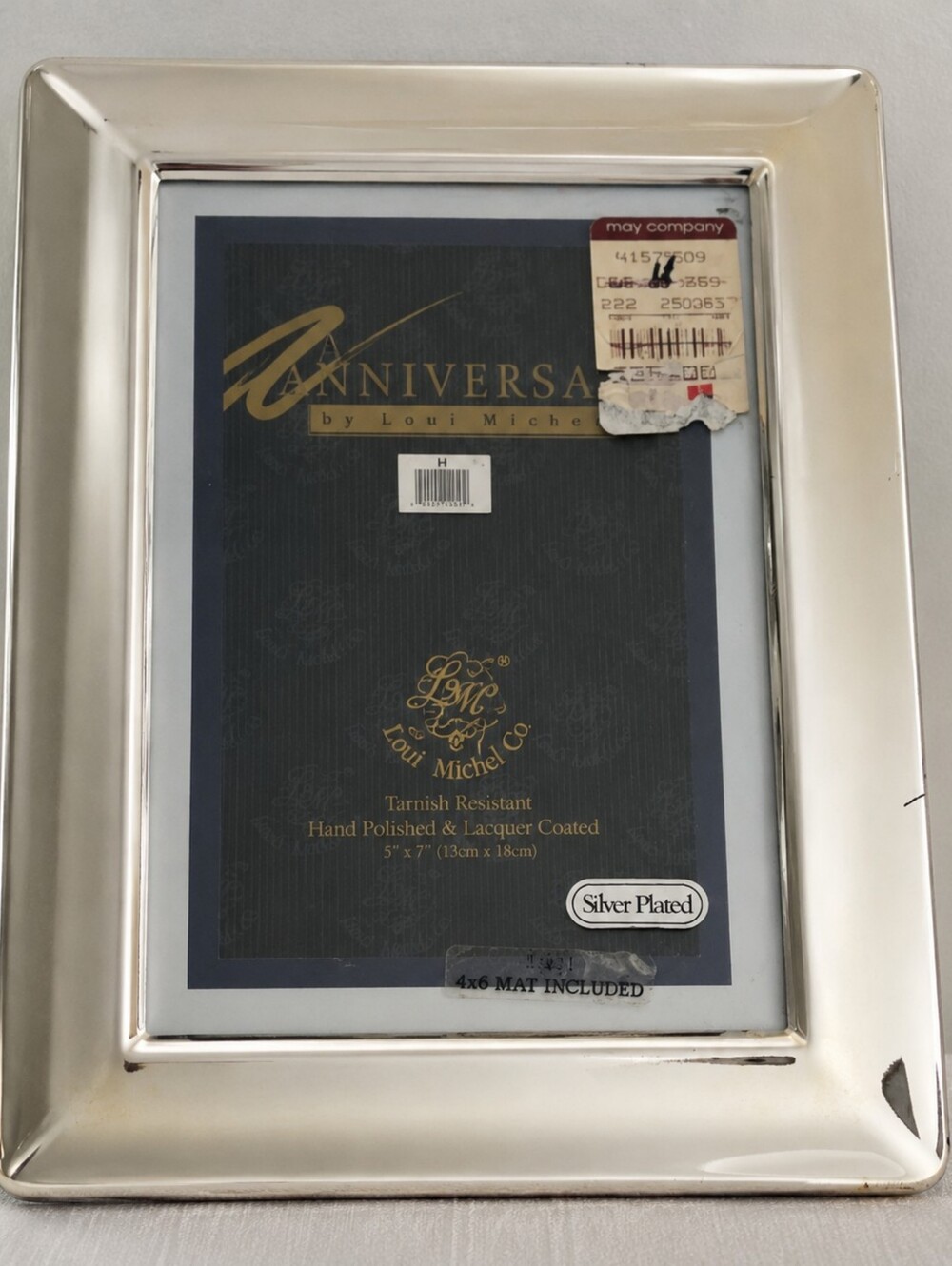 Vintage Loui Michel Silver Plated 5x7 Picture Frame May Company